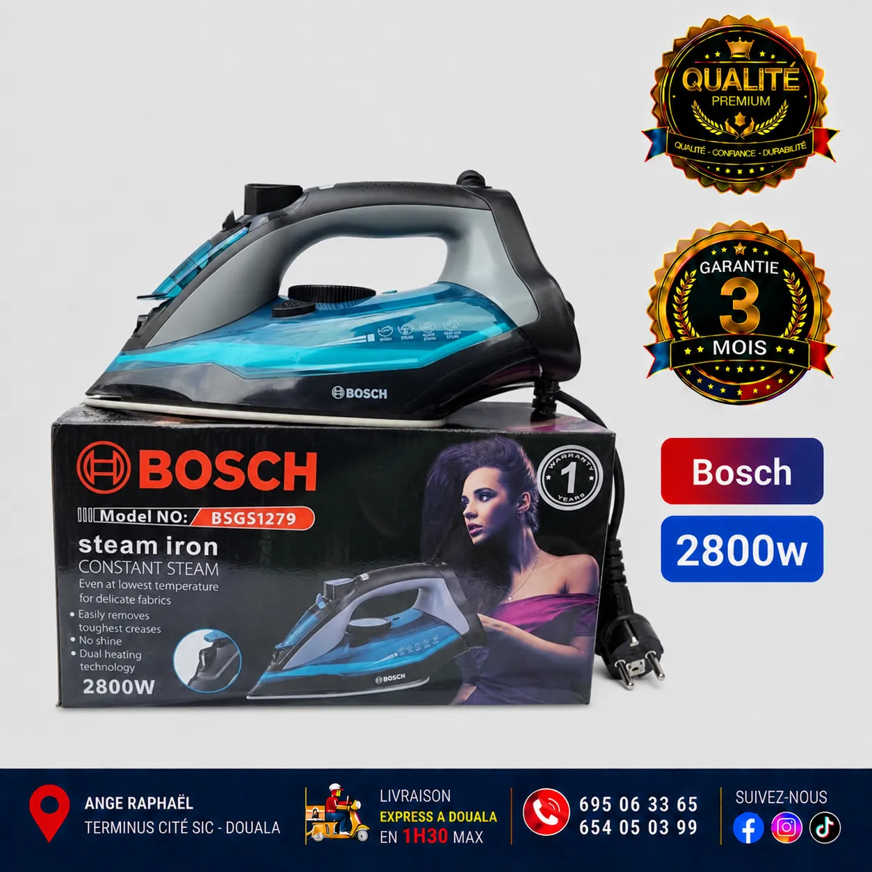 Fer à vapeur - Bosh - 2800W